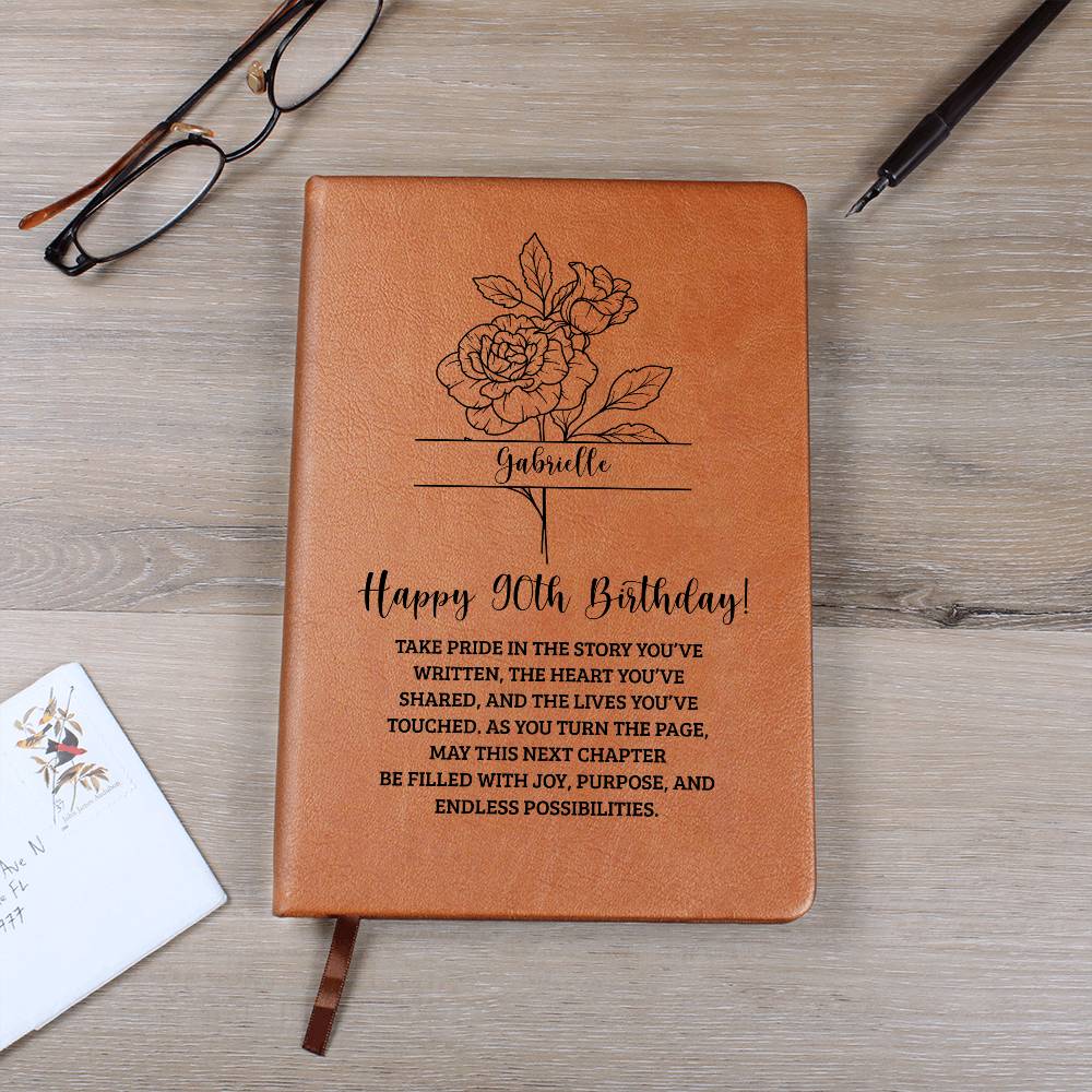 90th Birthday Birth Flower Journal