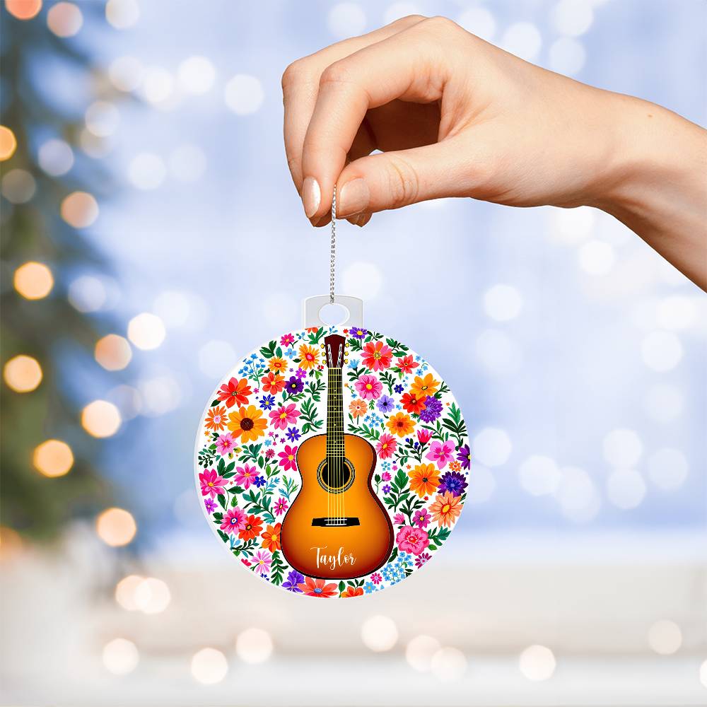 Personalized Acoustic Guitar Ornament
