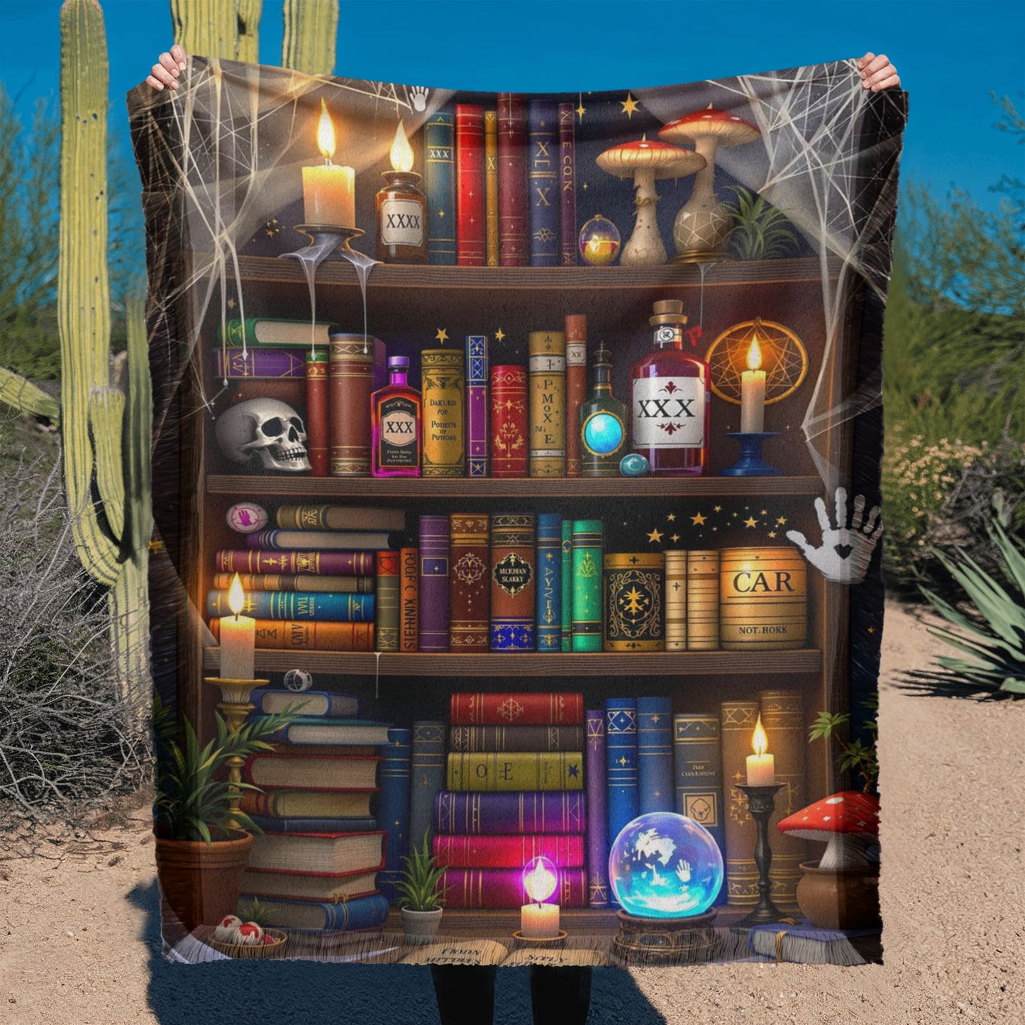 Apothecary Witchy Woven Halloween Blanket