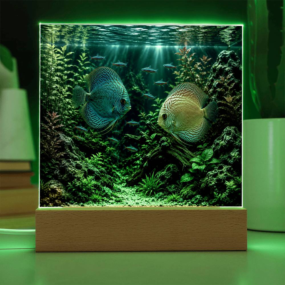 Virtual Discus Fish Aquarium Acrylic Plaque