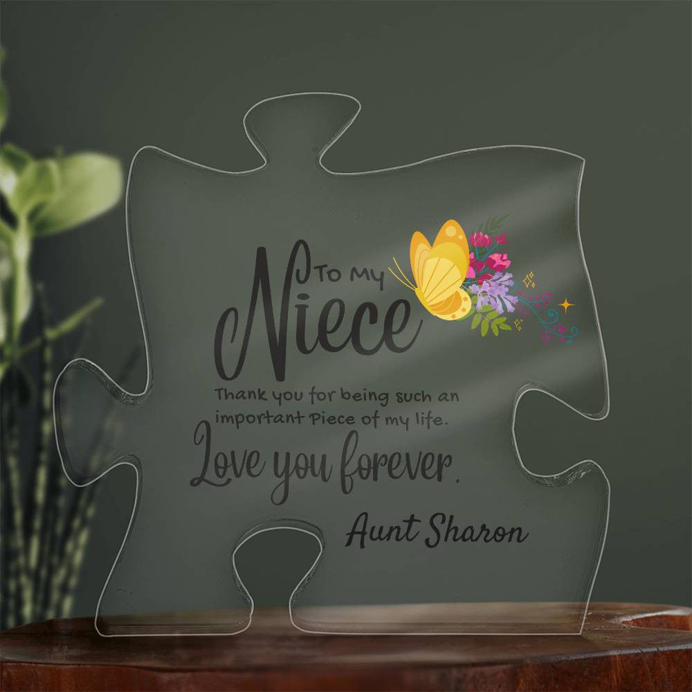 Niece Acrylic Puzzle Plaque-[Heartfelt Family Gift]