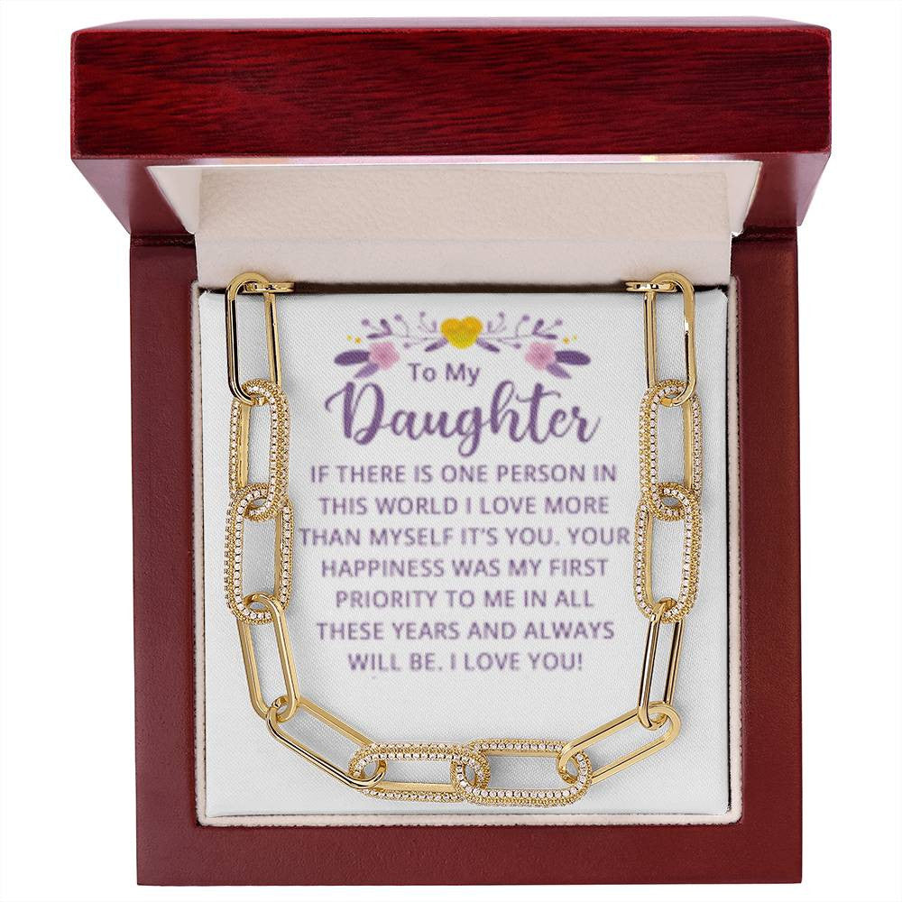 Daughter Forever Linked Necklace-[Heartfelt Family Gift]