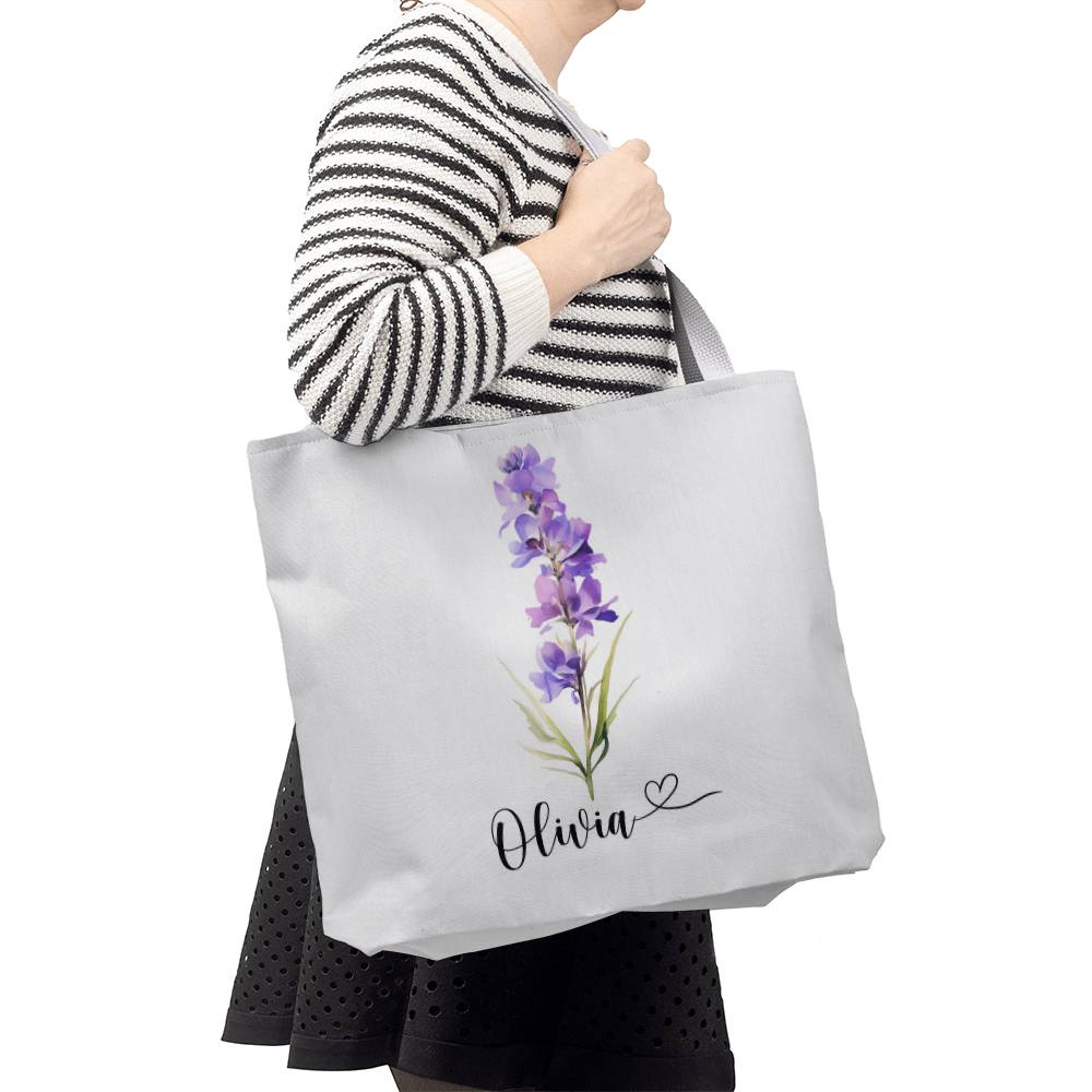 Birth flower Name Classic Tote Bag