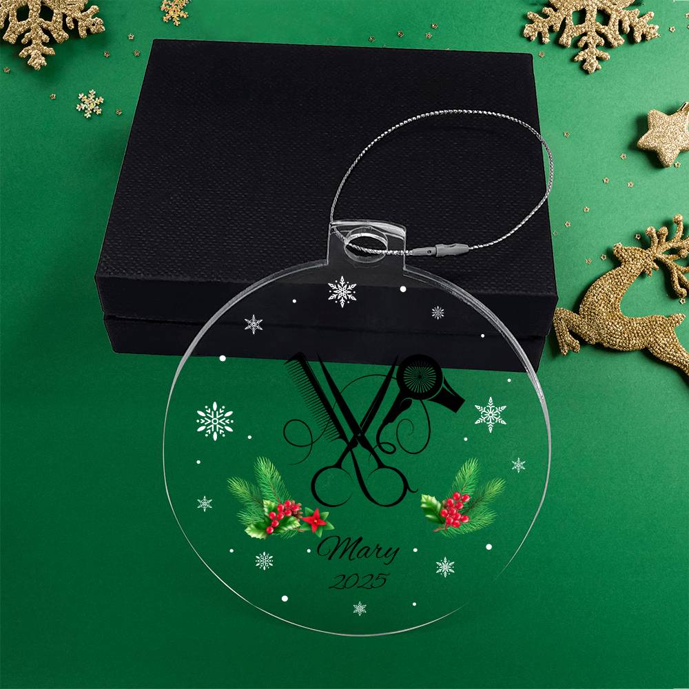 Hairdresser Christmas tree ornament