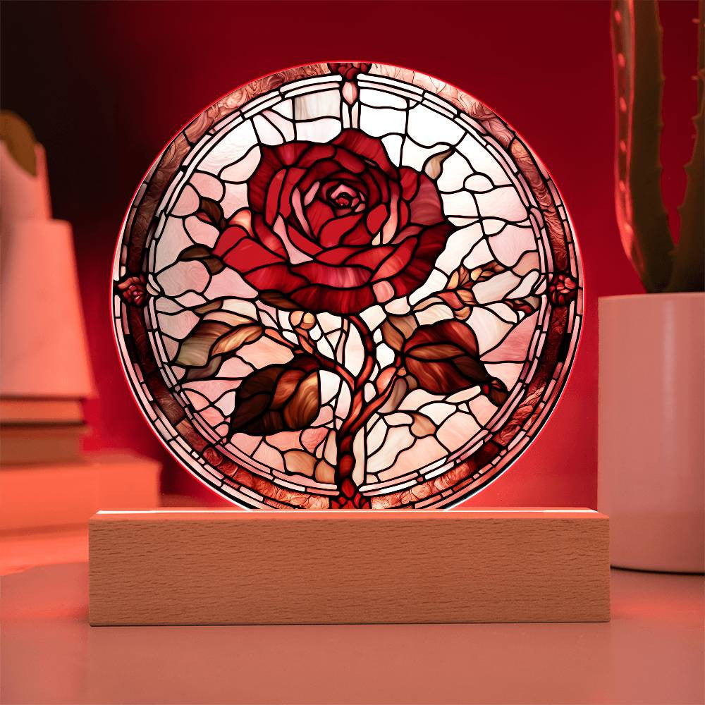 Rose Acrylic LED Home Decor Nightlight-[Heartfelt Family Gift]