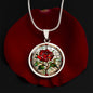Rose Engraved Necklace in Gold or Silver-[Heartfelt Family Gift]