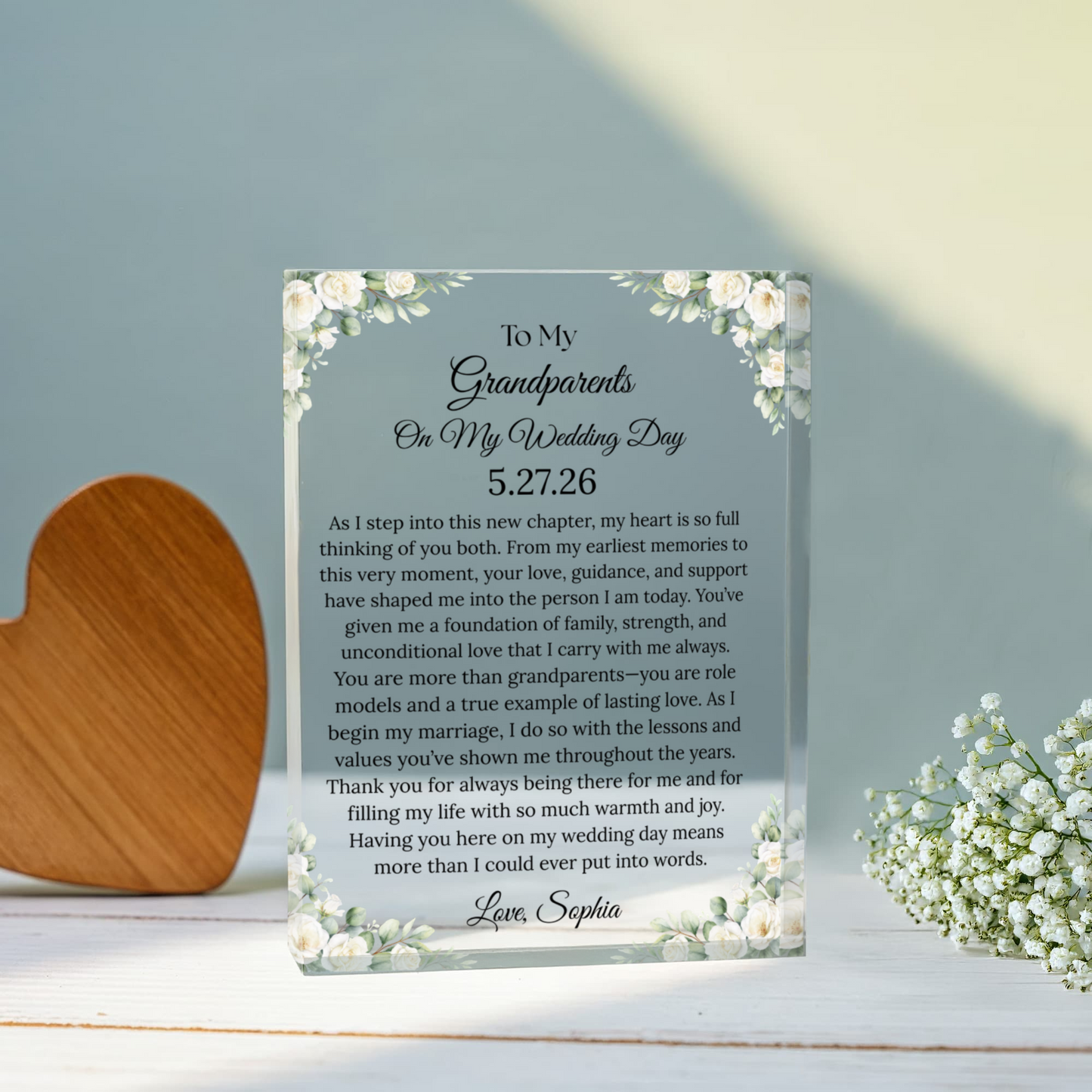 To My Grandparents On My Wedding Day