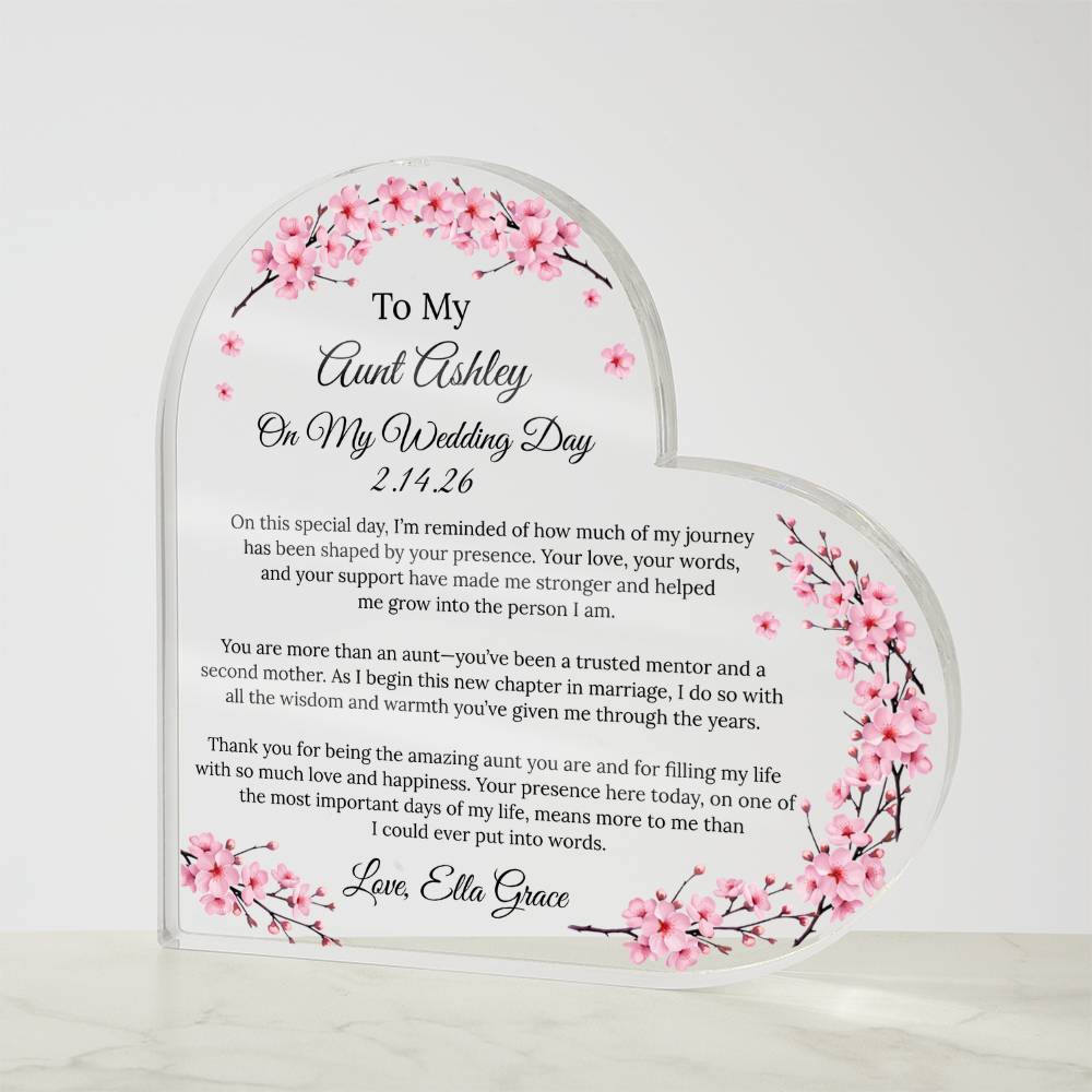 Personalized Wedding Gift for Aunt