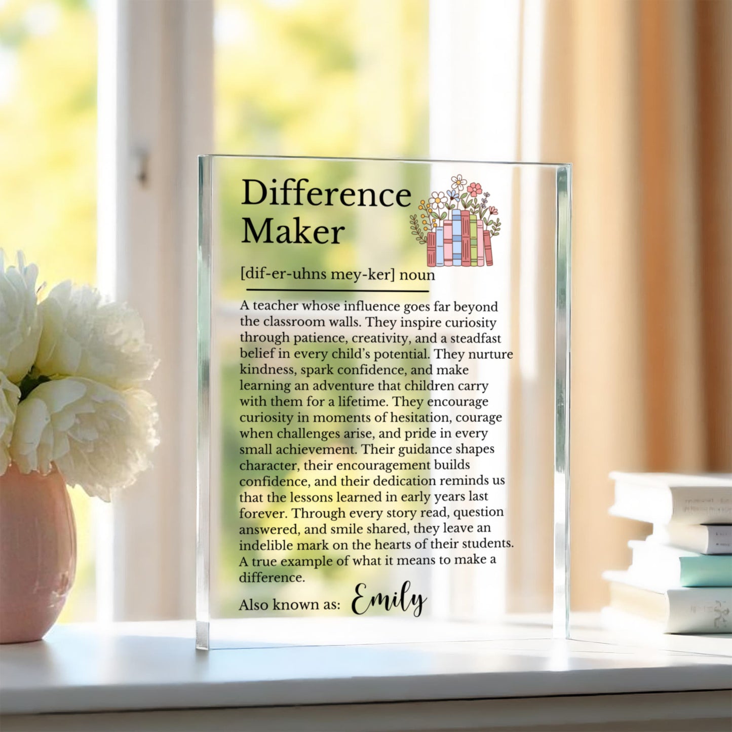 Preschool Teacher Gift, Kindergarten Teacher Appreciation Plaque