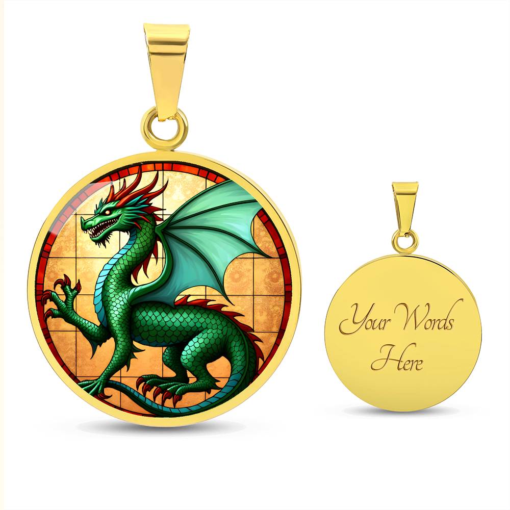 Green Dragon Pendant Necklace