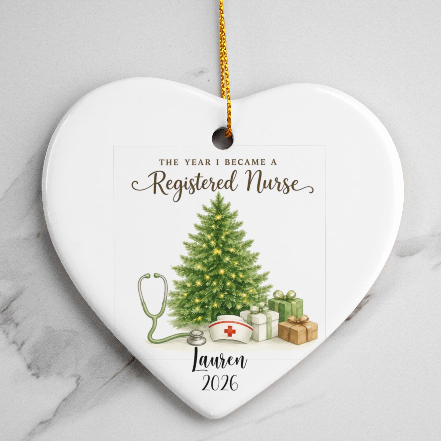 1st Christmas As A Registered Nurse Ornament