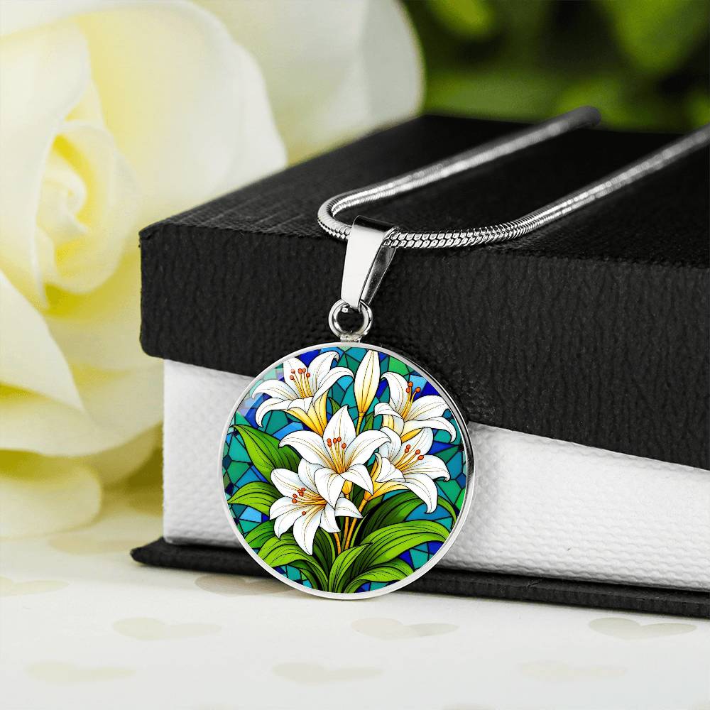 Lily of The Valley Necklace with Engraving