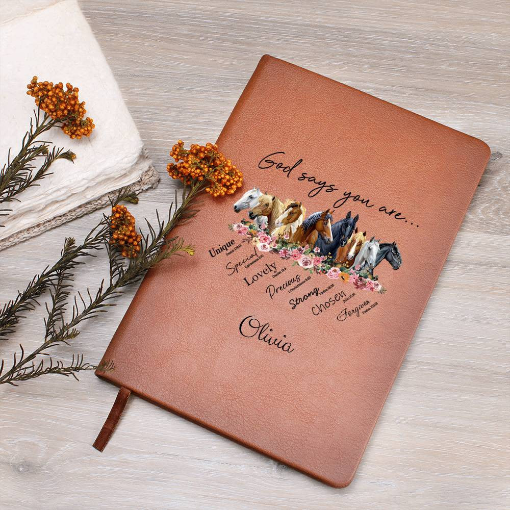 Horses God Says You Are Personalized Name Journal