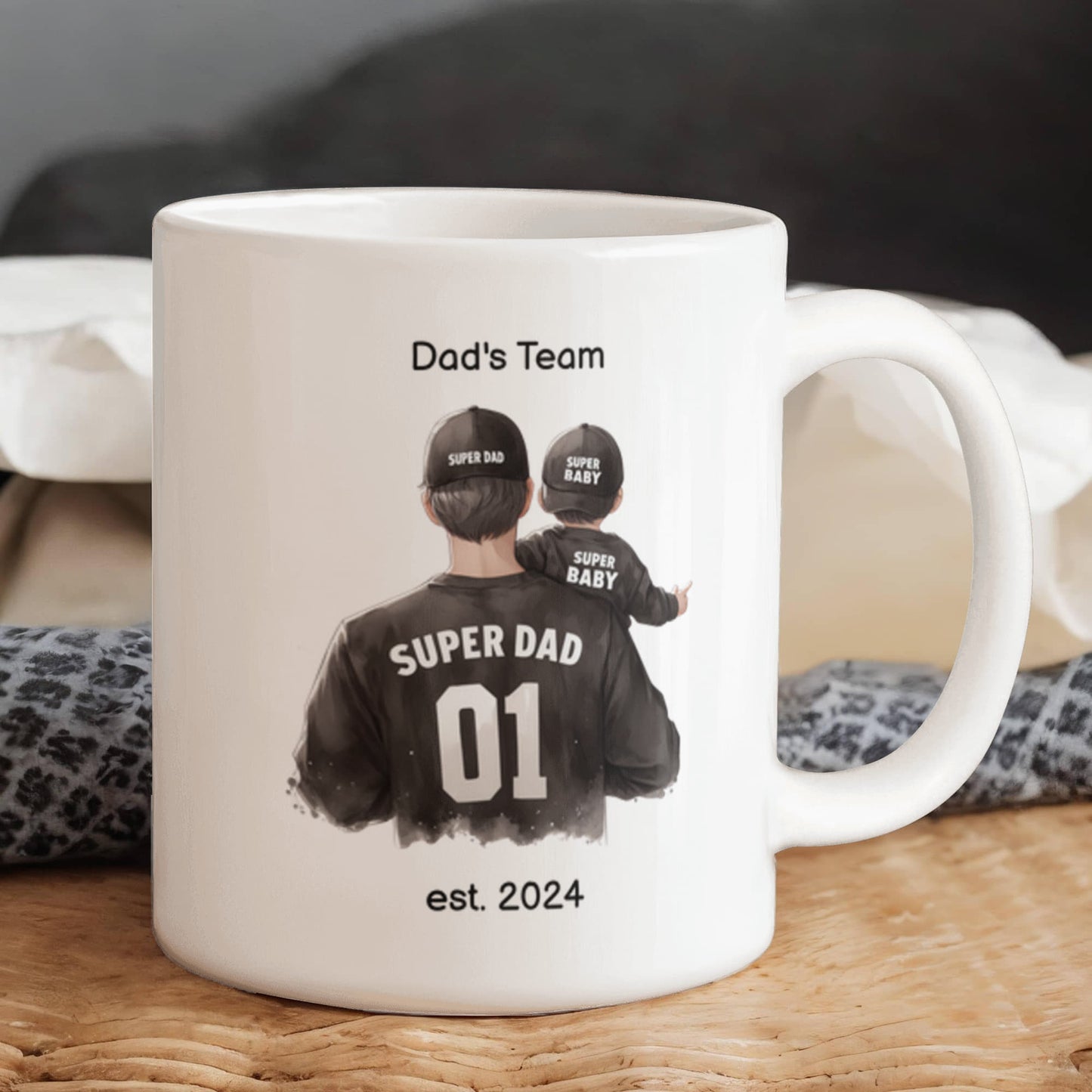 Personalized Dad White Ceramic Mug
