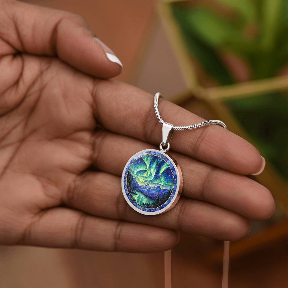 Northern Lights Necklace Pendant, Aurora Borealis Jewelry, Gift for Nature Lovers, Northern Lights Bracelet