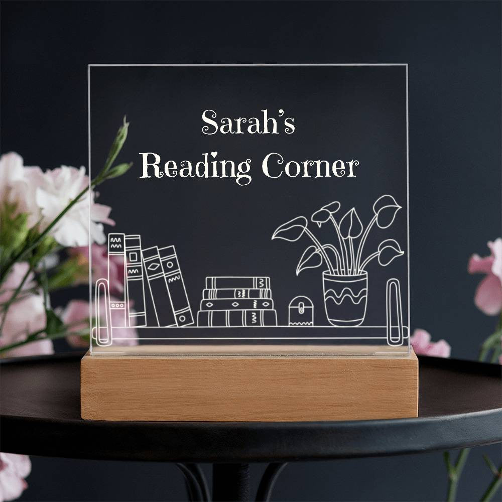 Personalized Reading Corner Library LED Plaque-[Heartfelt Family Gift]