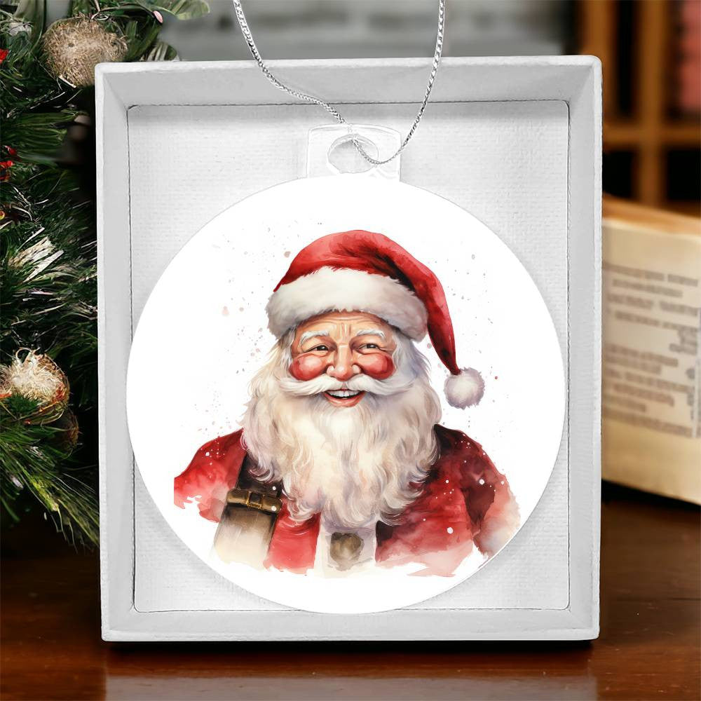 Santa Acrylic Christmas Ornament-[Heartfelt Family Gift]