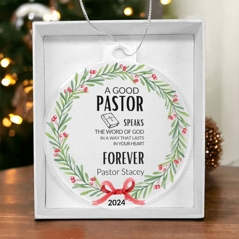 Pastor Acrylic Christmas Ornament Gift-[Heartfelt Family Gift]