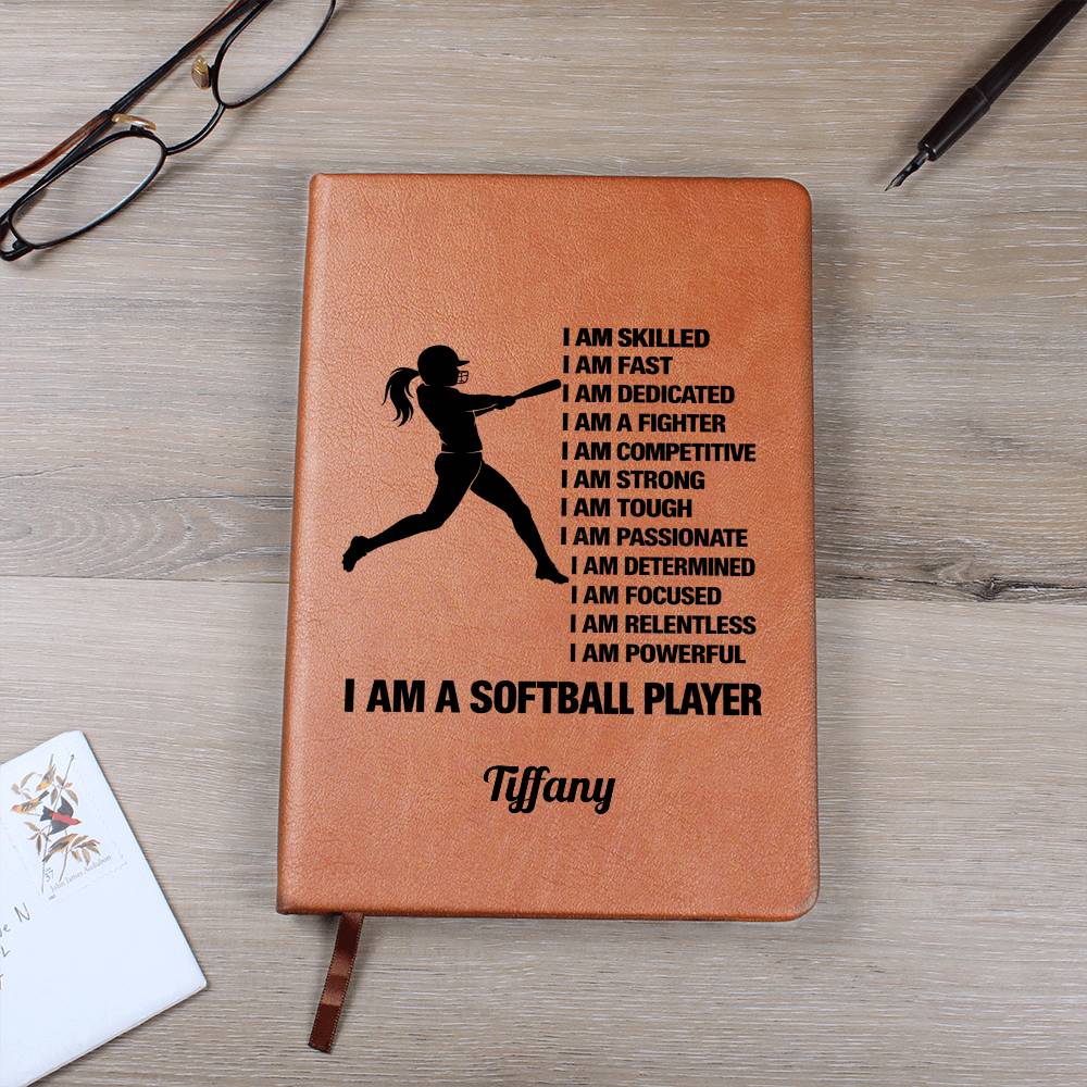 Personalized Softball Player Affirmation Journal