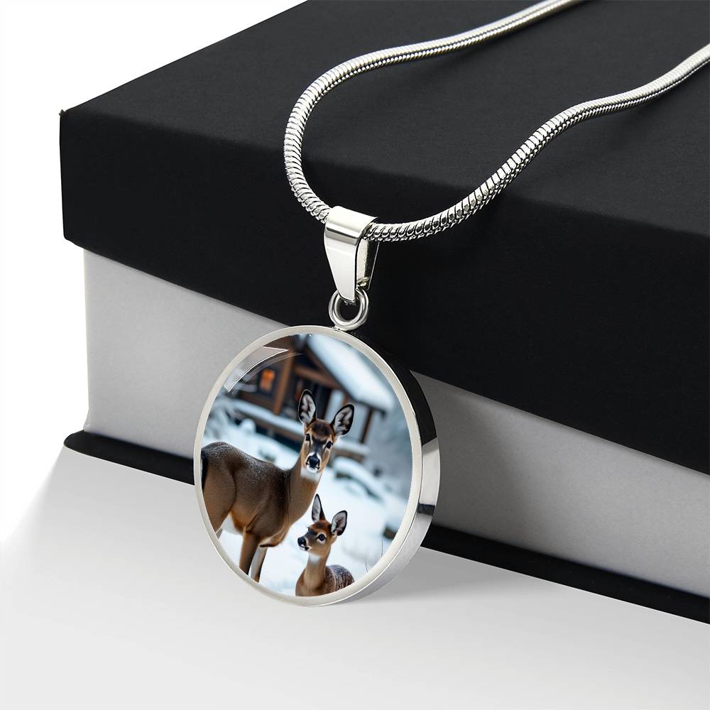 Deer Doe Personalized Pendant Necklace
