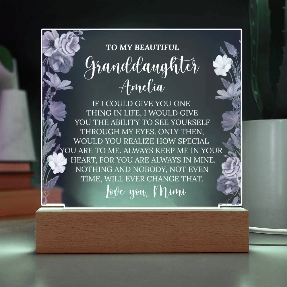 Personalized Granddaughter Acrylic Plaque