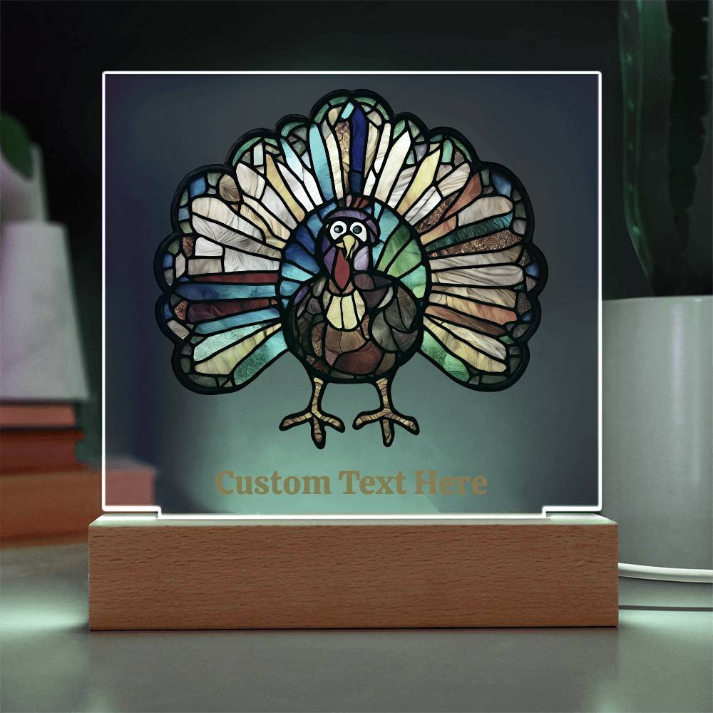Thanksgiving Turkey Acrylic Plaque-[Heartfelt Family Gift]