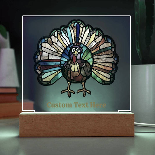 Thanksgiving Turkey Acrylic Plaque-[Heartfelt Family Gift]