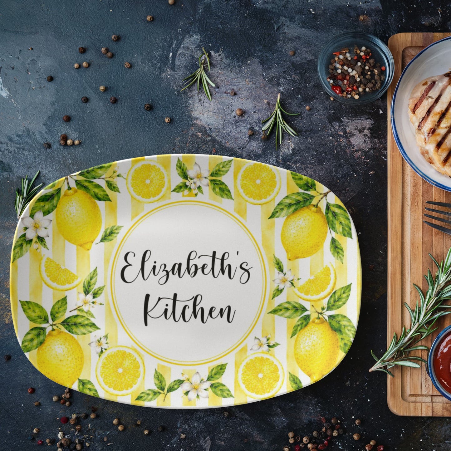 Personalized Lemon Serving Tray