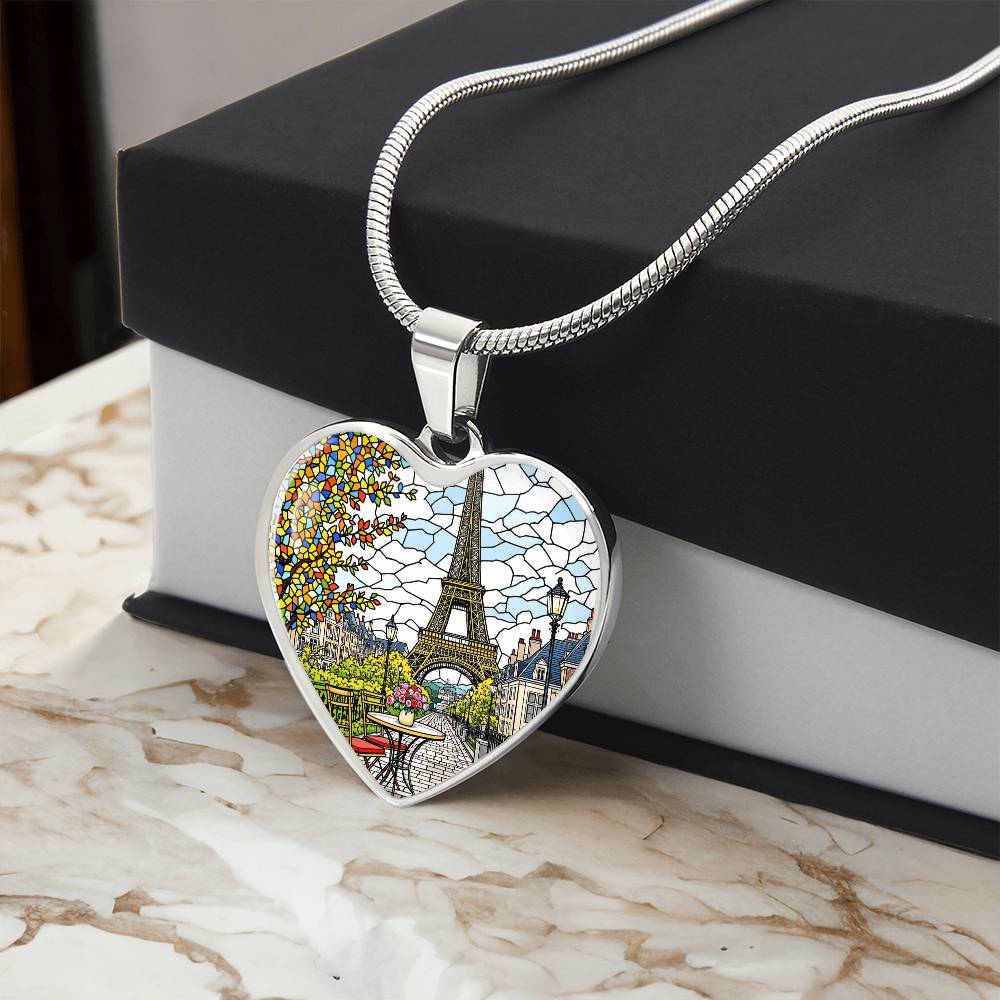 Paris Eiffel Tower Necklace with Engraving