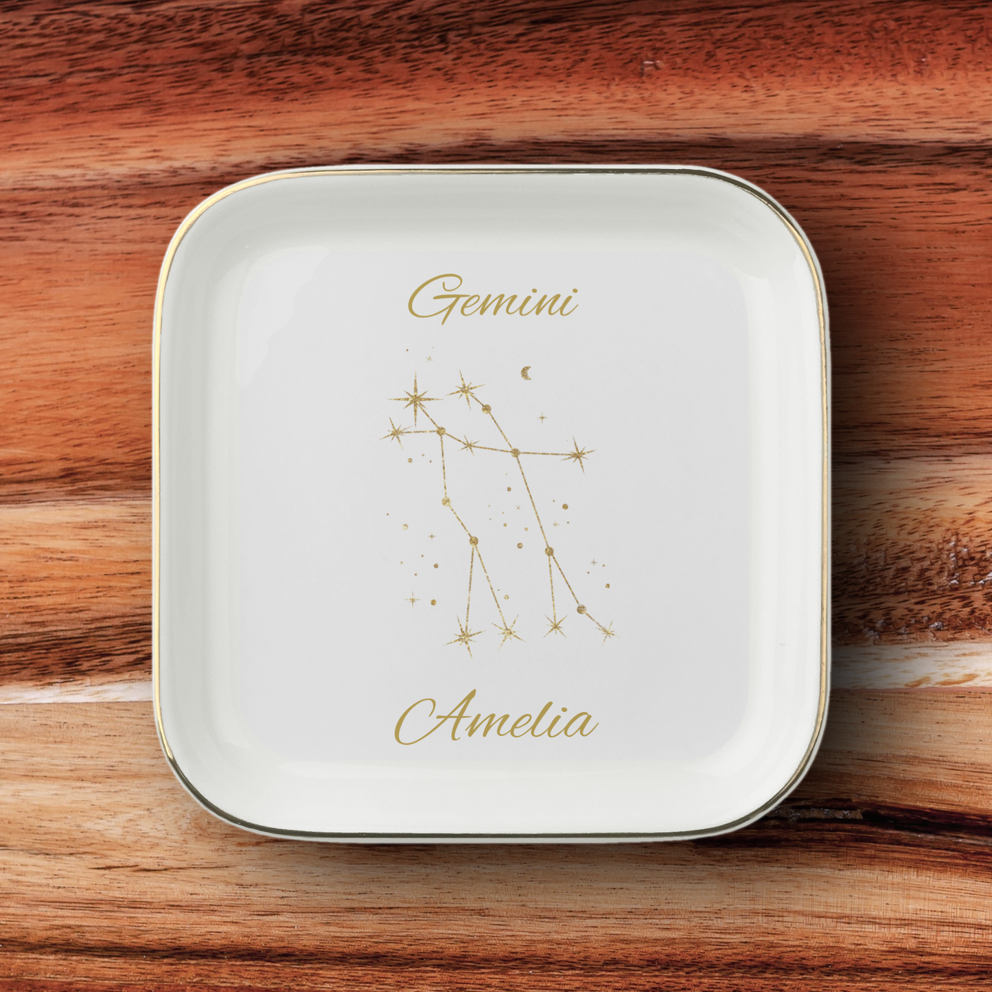 Gemini Zodiac Jewelry Dish