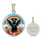 Labrador Dog Pendant Necklace with Engraving - Engraved Memorial Rainbow Bridge-[Heartfelt Family Gift]