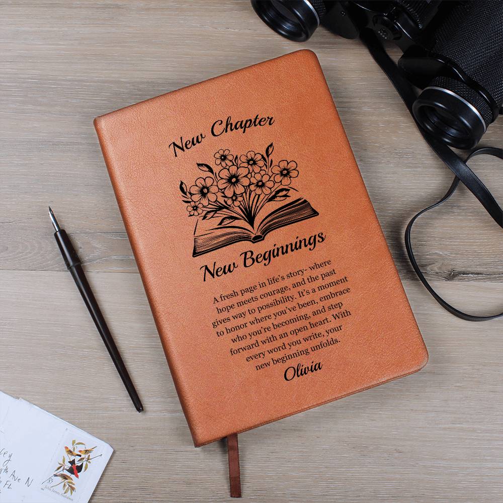 Next Chapter New Beginnings Vegan Leather Journal