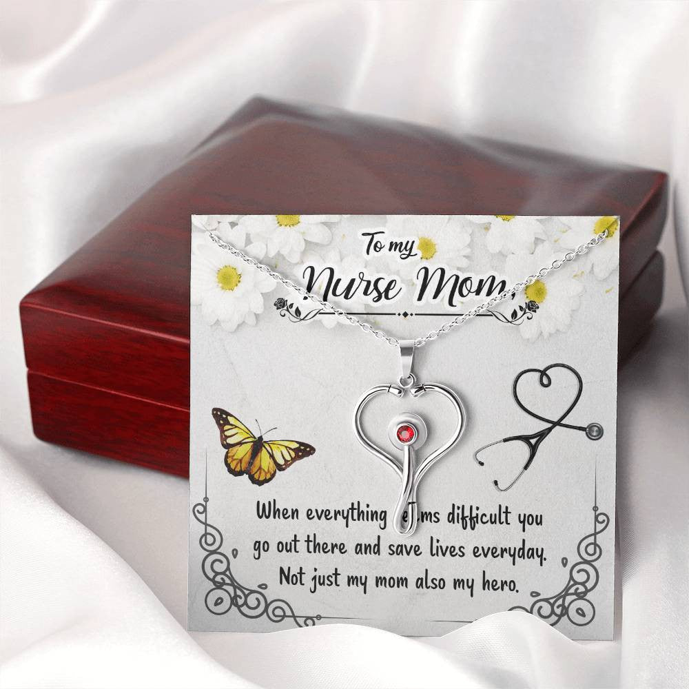 Nurse Mom Stethoscope Necklace Gift-[Heartfelt Family Gift]