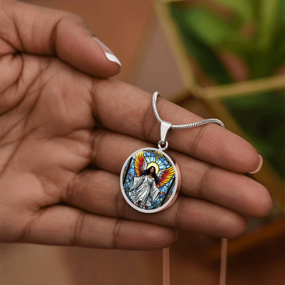 Guardian Angel Necklace with Engraving-[Heartfelt Family Gift]