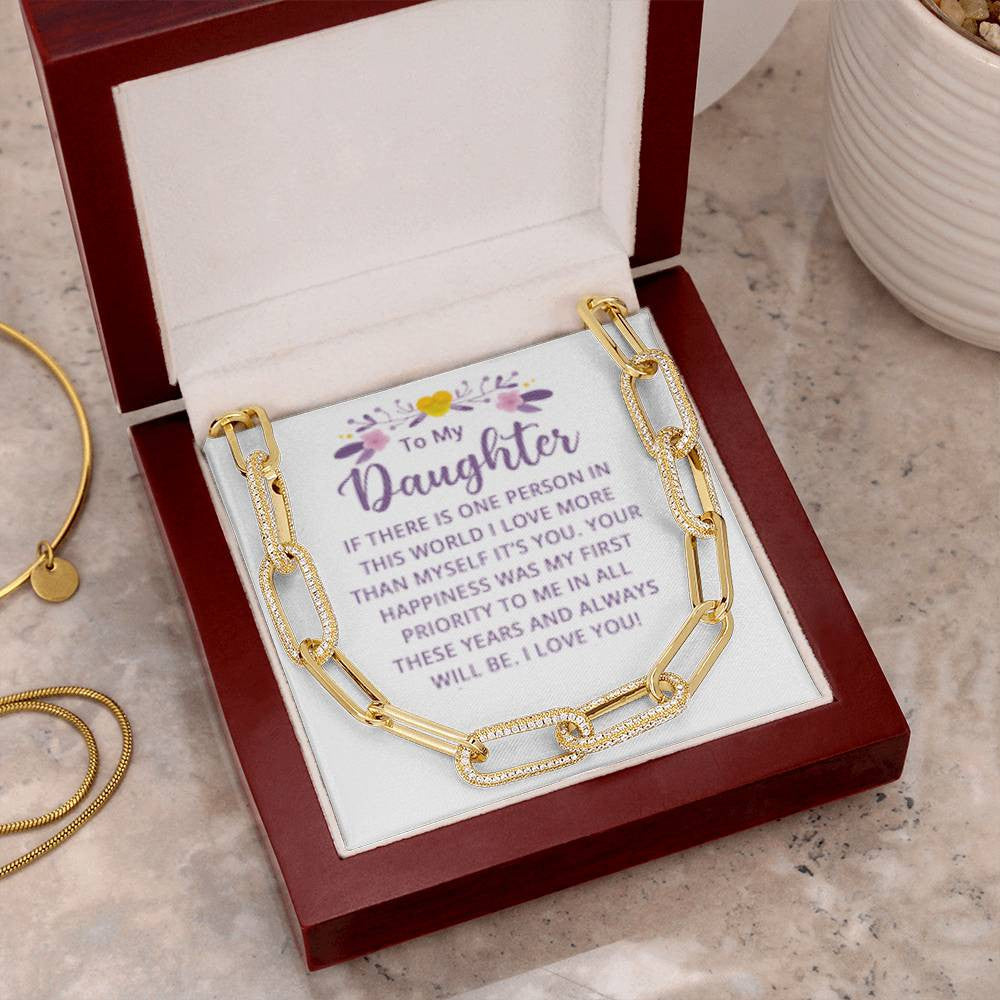 Daughter Forever Linked Necklace-[Heartfelt Family Gift]