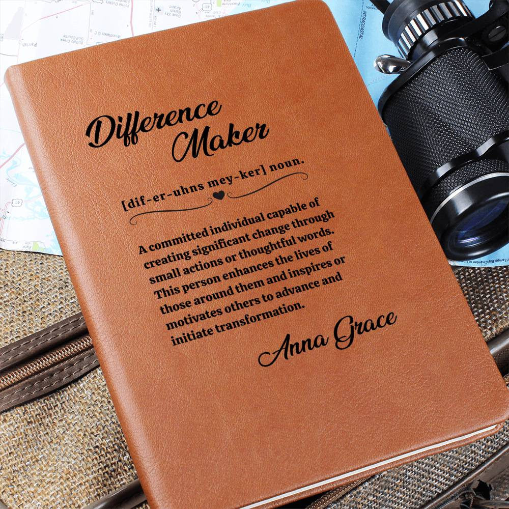Difference Maker Personalized Journal-[Heartfelt Family Gift]
