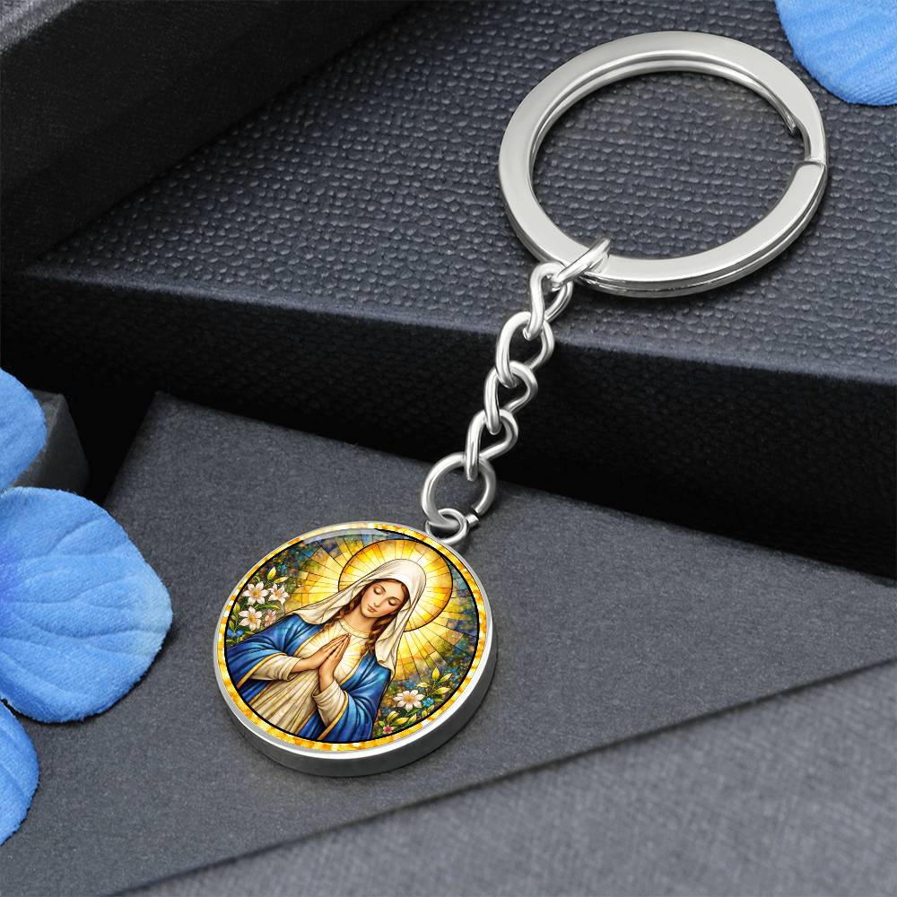 Mother Virgin Mary Personalized Engraved Necklace Bracelet or Keychain