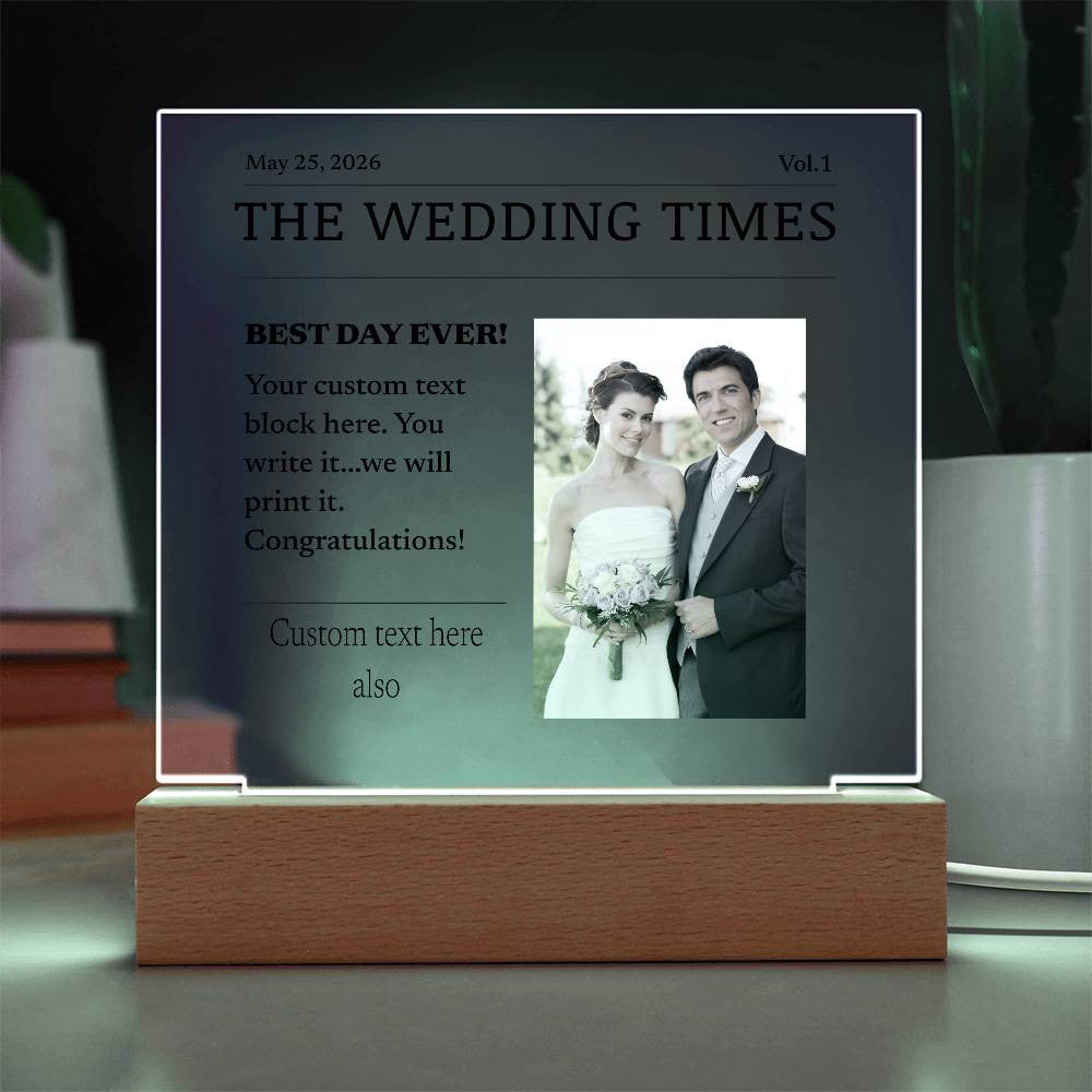 Custom Wedding Plaque for Newlyweds Reception-[Heartfelt Family Gift]