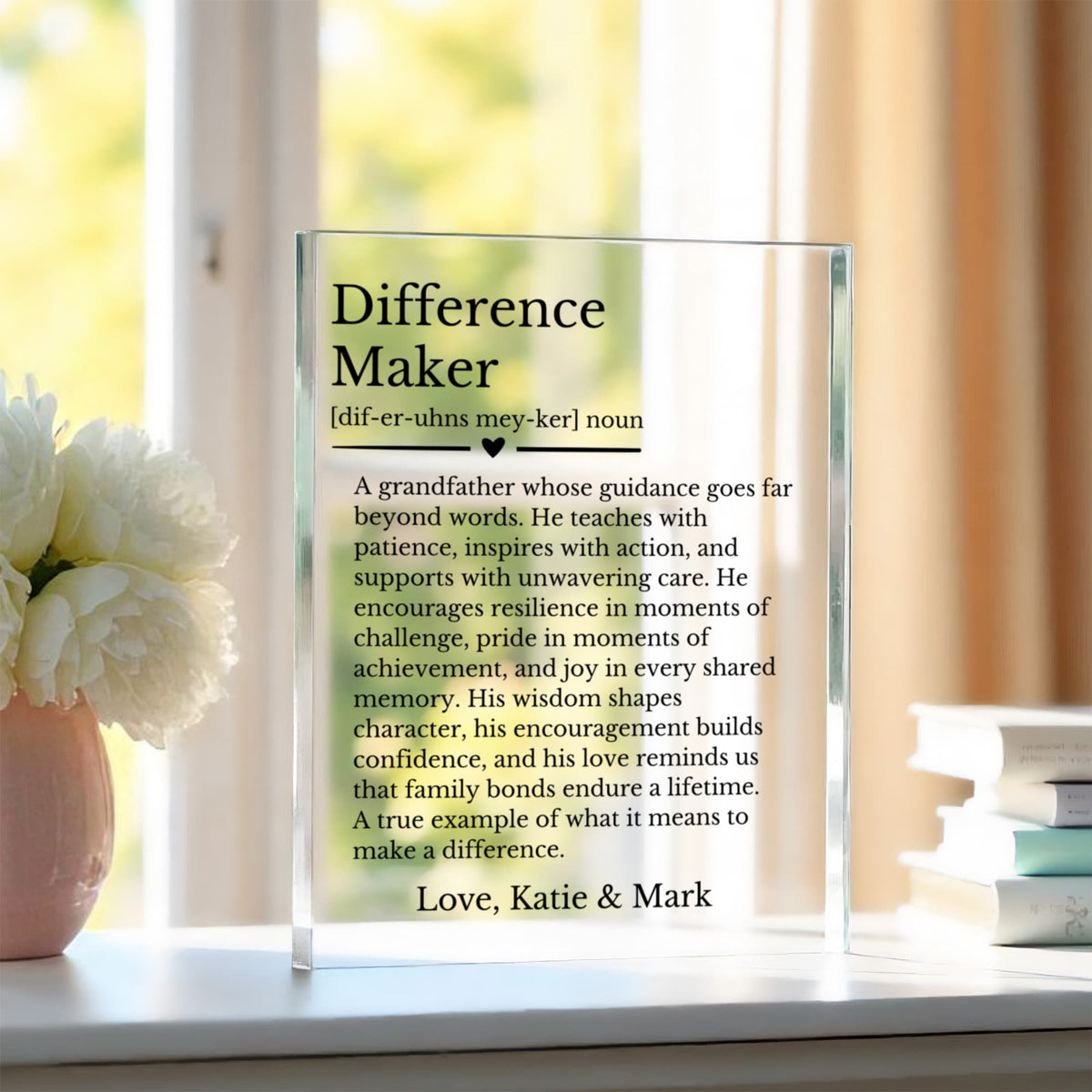 Grandpa Difference Maker Plaque