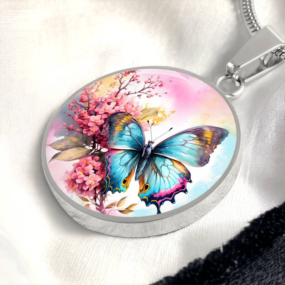 Butterfly Pendant Necklace in Gold or silver-[Heartfelt Family Gift]