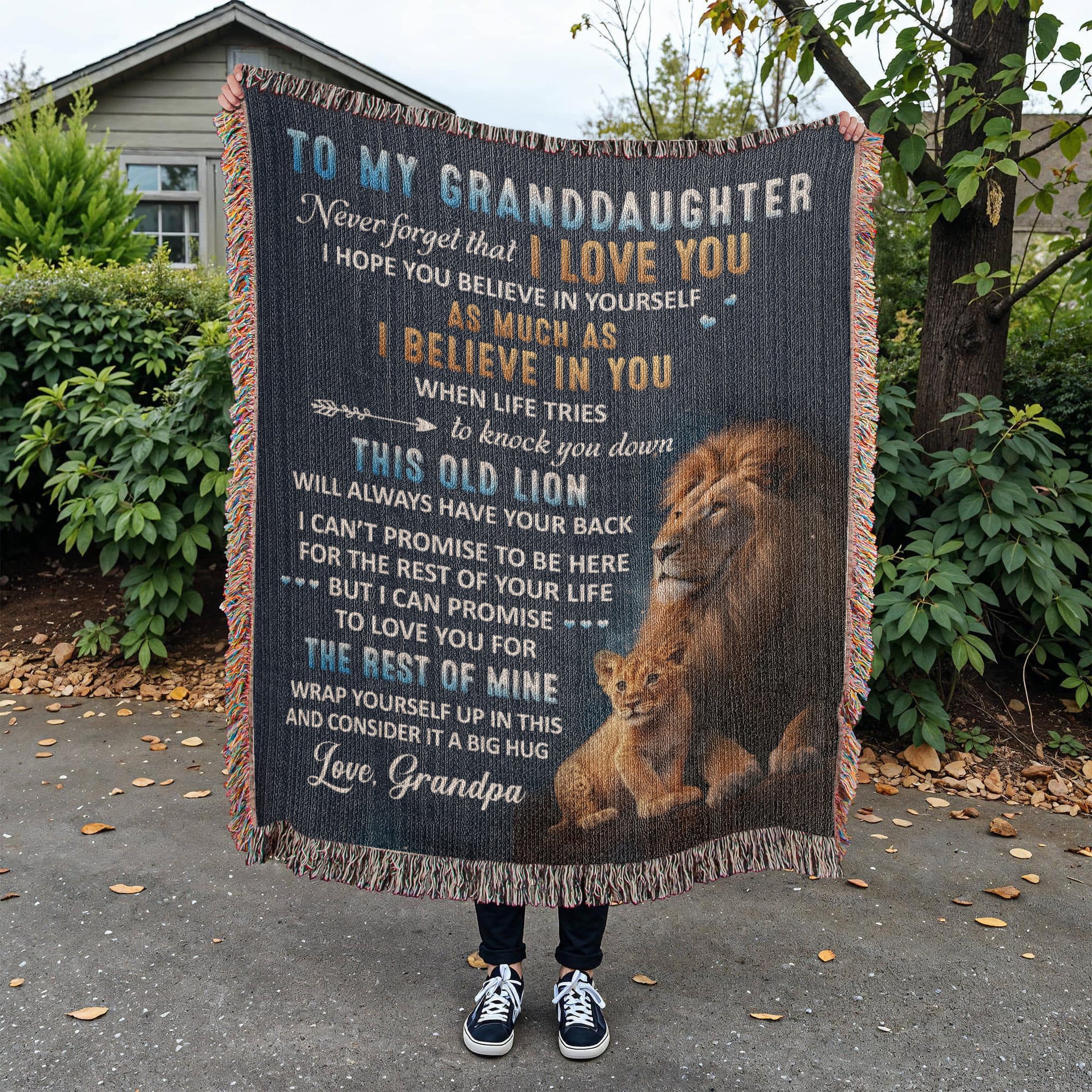 Granddaughter Woven Blanket-[Heartfelt Family Gift]