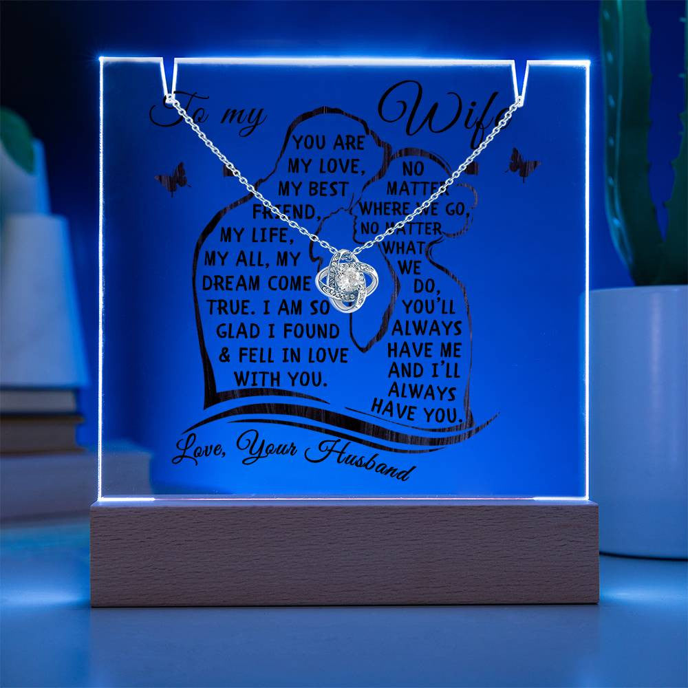Wife Acrylic Necklace Gift Set-[Heartfelt Family Gift]