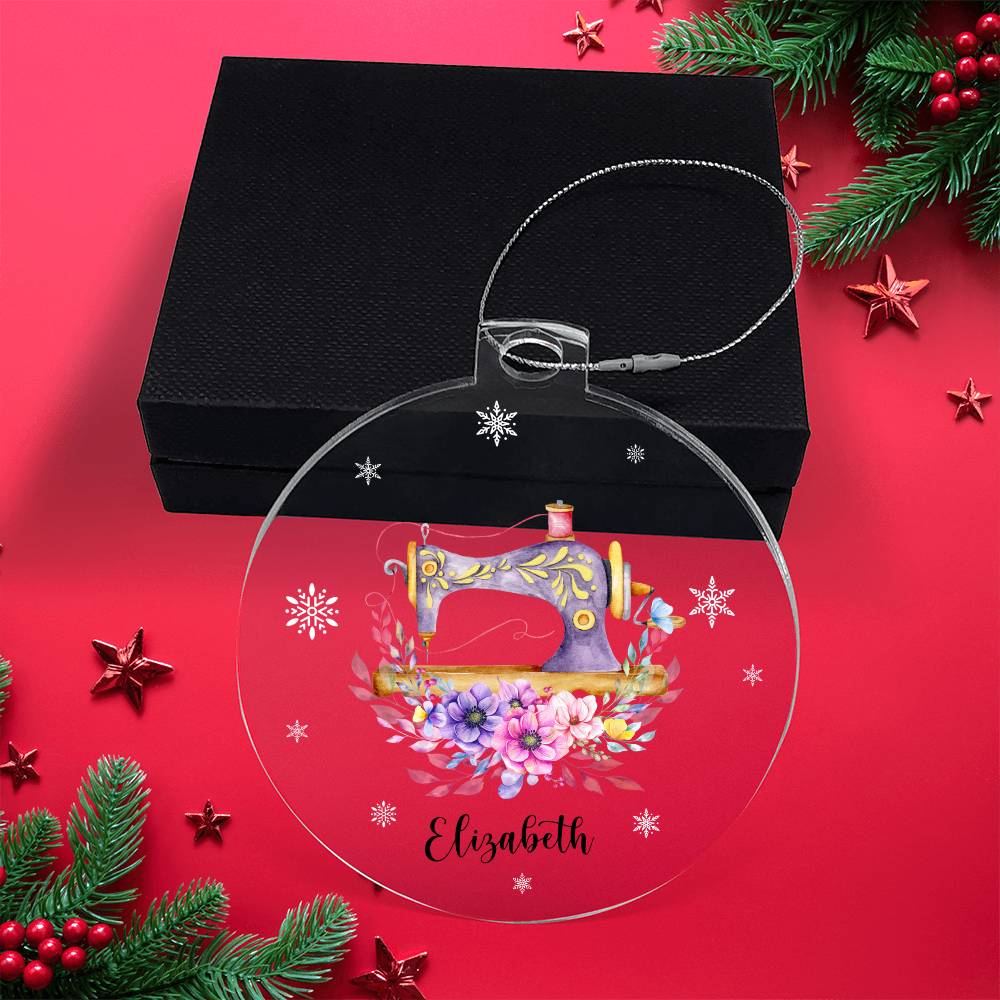 Sewing Machine Christmas Tree Ornament