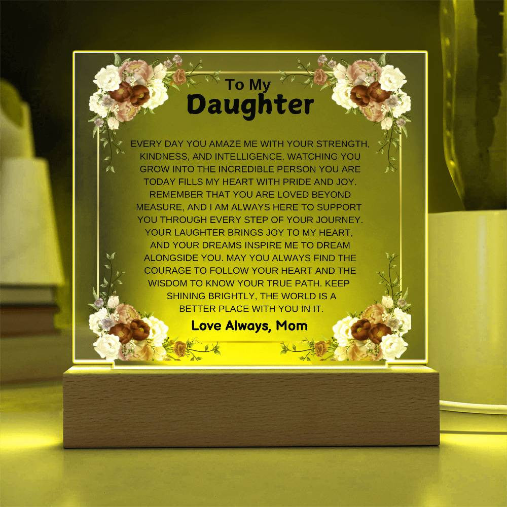 To My Daughter Plaque Gift-[Heartfelt Family Gift]