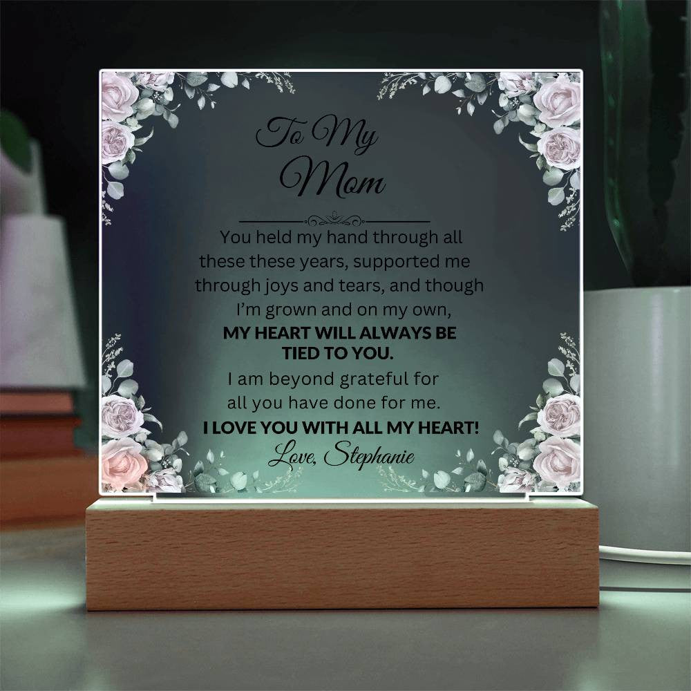 To My Mom Personalized Acrylic Plaque Gift-[Heartfelt Family Gift]
