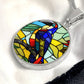 tucan 2 Polar Bear Round Pendant Necklace in Gold or silver-[Heartfelt Family Gift]