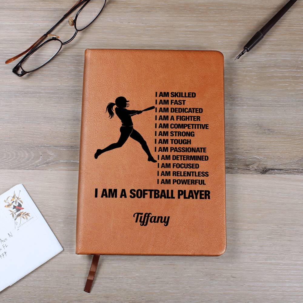 Personalized Softball Player Affirmation Journal
