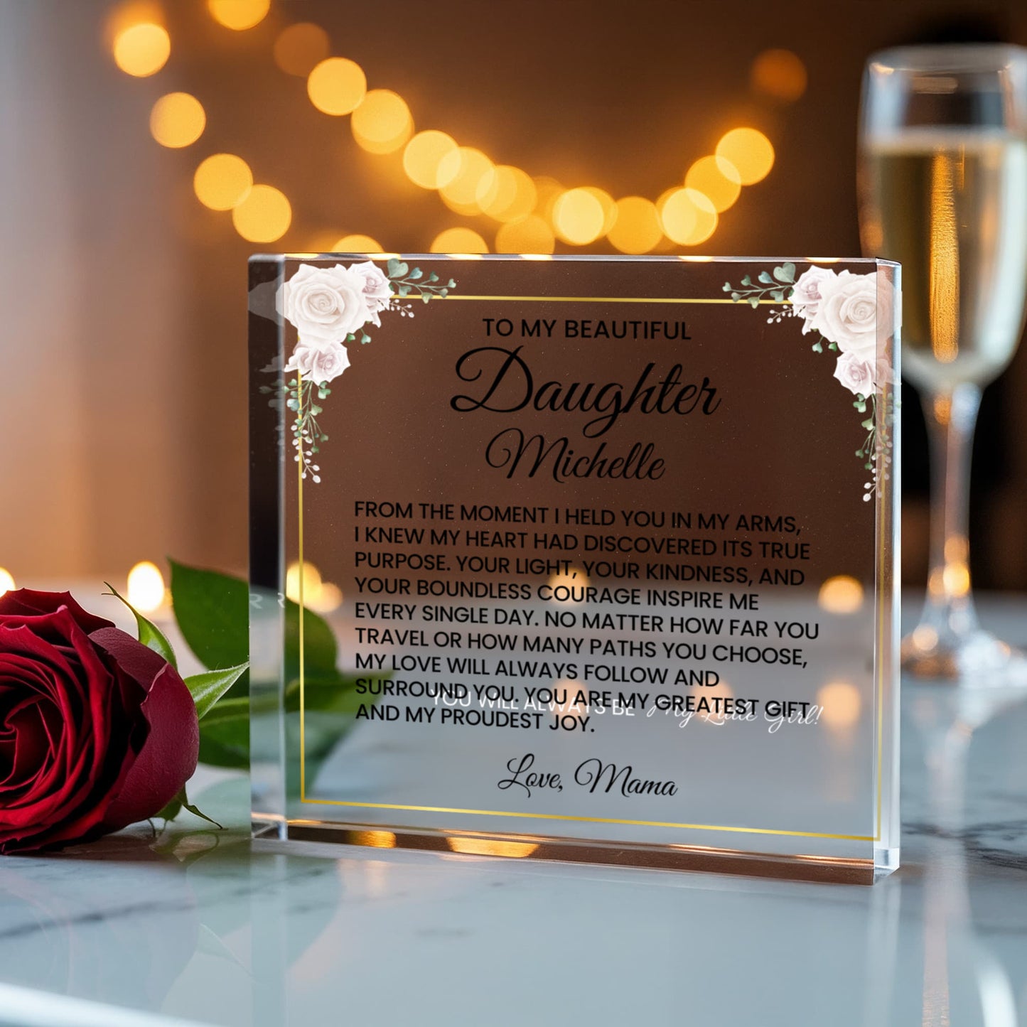 Daughter Printed Acrylic Block