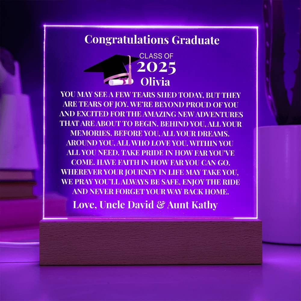 Personalized Graduation Plaque Gift-[Heartfelt Family Gift]