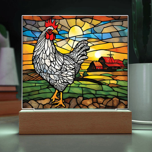 Chicken Sunrise Acrylic Plaque-[Heartfelt Family Gift]